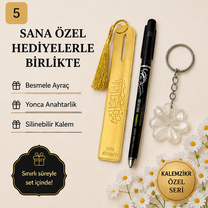 KalemZikr Gölgeli Kur’an-ı Kerim Seti – Yazarak Ezber Desteği